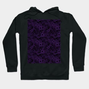 Purple and Black Spiral Pattern Hoodie